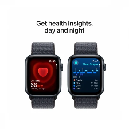 Apple Watch SE GPS 44mm Midnight Aluminium Case with Ink Sport Loop