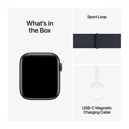 Apple Watch SE GPS 44mm Midnight Aluminium Case with Ink Sport Loop