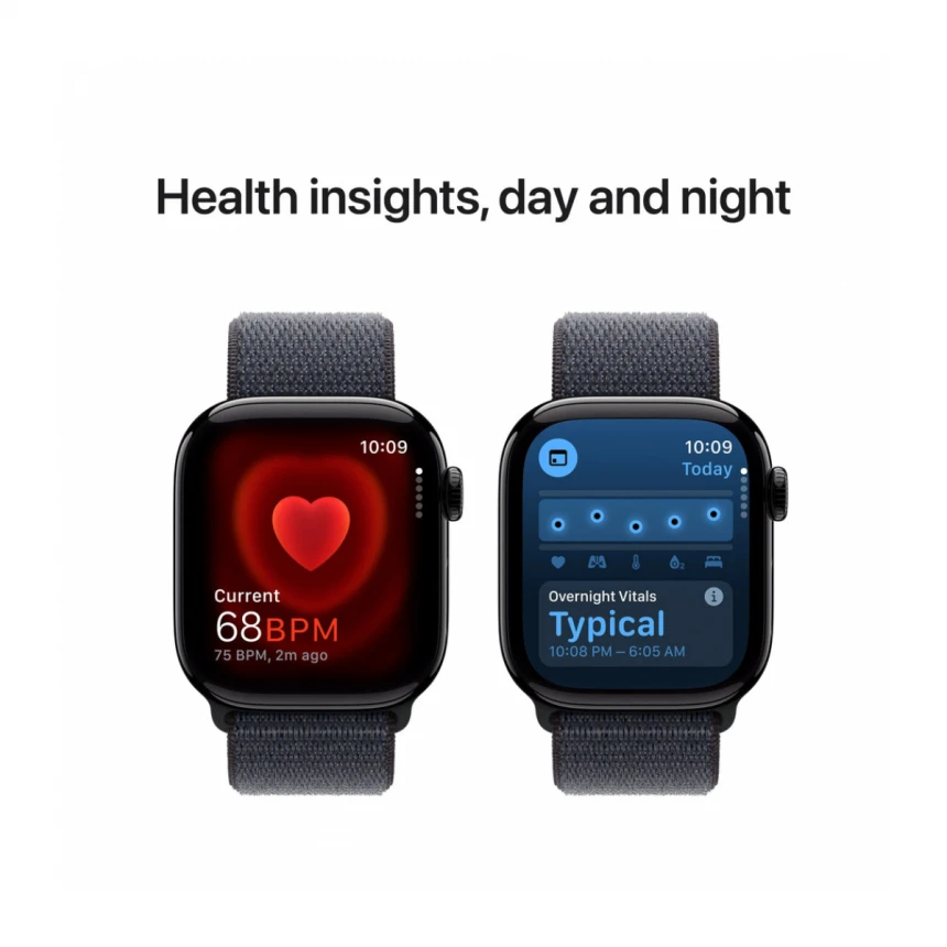 Apple Watch Series 10 GPS 42mm Jet Black Aluminium Case with Ink Sport Loop