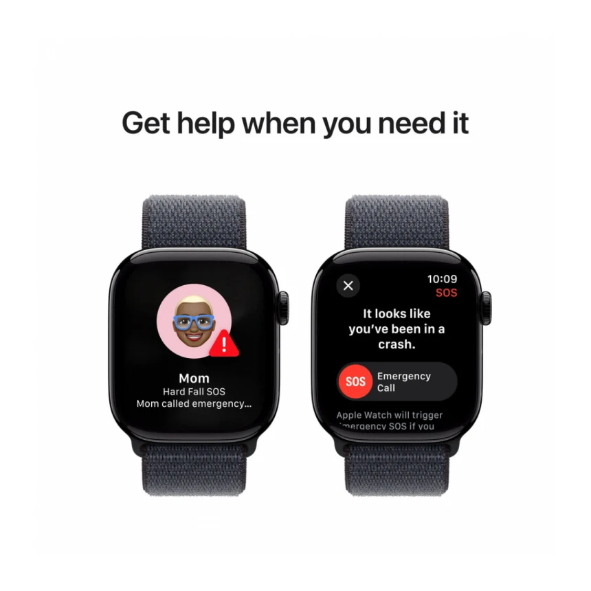 Apple Watch Series 10 GPS 42mm Jet Black Aluminium Case with Ink Sport Loop