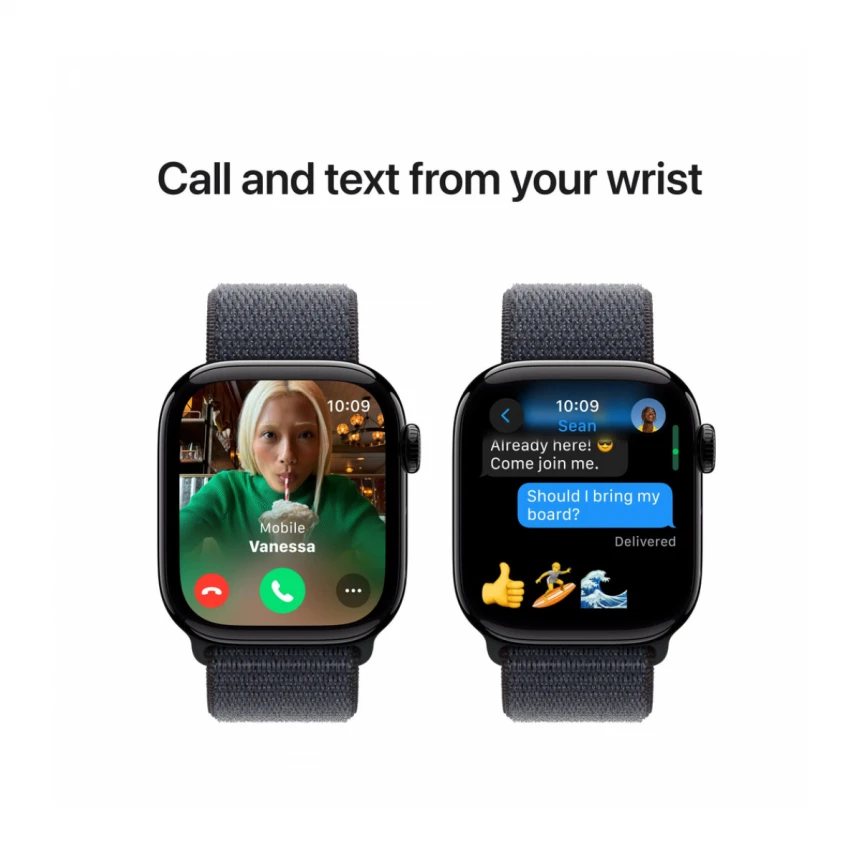 Apple Watch Series 10 GPS 42mm Jet Black Aluminium Case with Ink Sport Loop