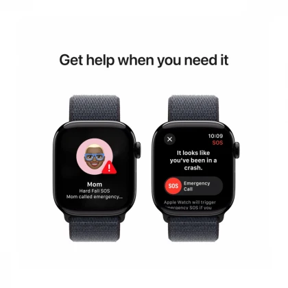 Apple Watch Series 10 GPS 42mm Jet Black Aluminium Case with Ink Sport Loop