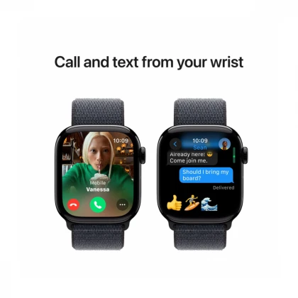 Apple Watch Series 10 GPS 42mm Jet Black Aluminium Case with Ink Sport Loop