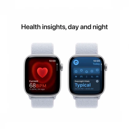 Apple Watch Series 10 GPS 42mm Silver Aluminium Case with Blue Cloud Sport Loop