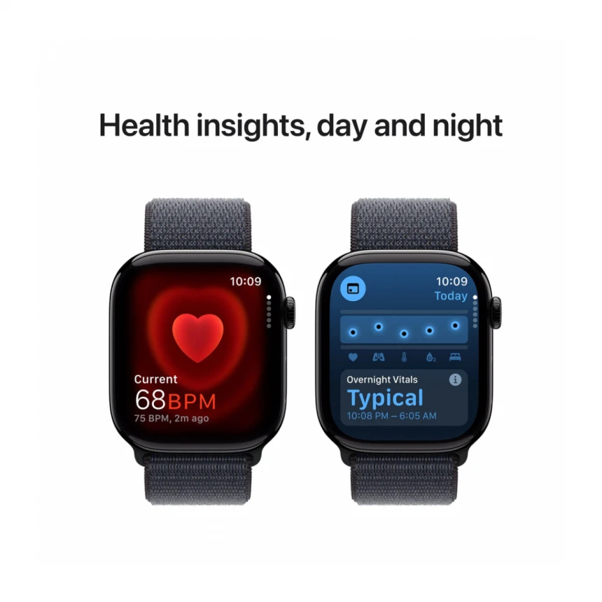 Apple Watch Series 10 GPS 46mm Jet Black Aluminium Case with Ink Sport Loop