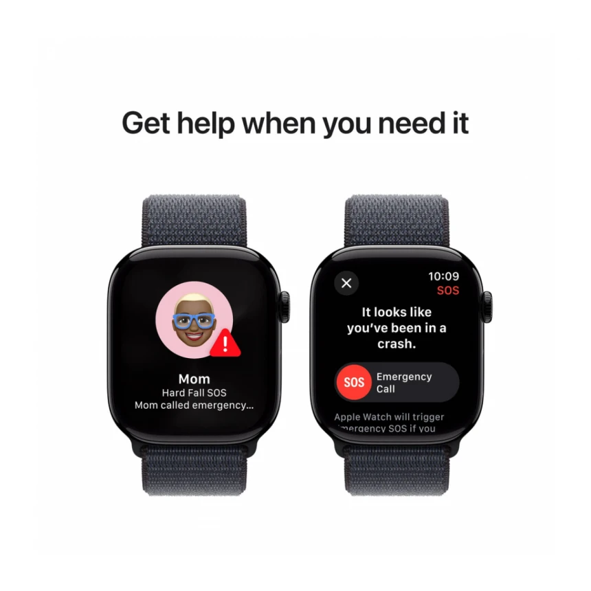 Apple Watch Series 10 GPS 46mm Jet Black Aluminium Case with Ink Sport Loop