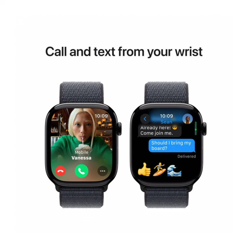 Apple Watch Series 10 GPS 46mm Jet Black Aluminium Case with Ink Sport Loop