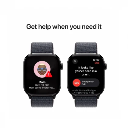 Apple Watch Series 10 GPS 46mm Jet Black Aluminium Case with Ink Sport Loop