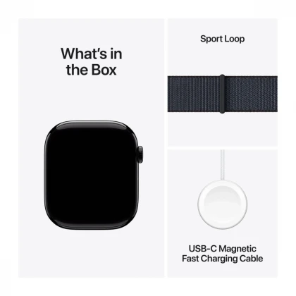 Apple Watch Series 10 GPS 46mm Jet Black Aluminium Case with Ink Sport Loop
