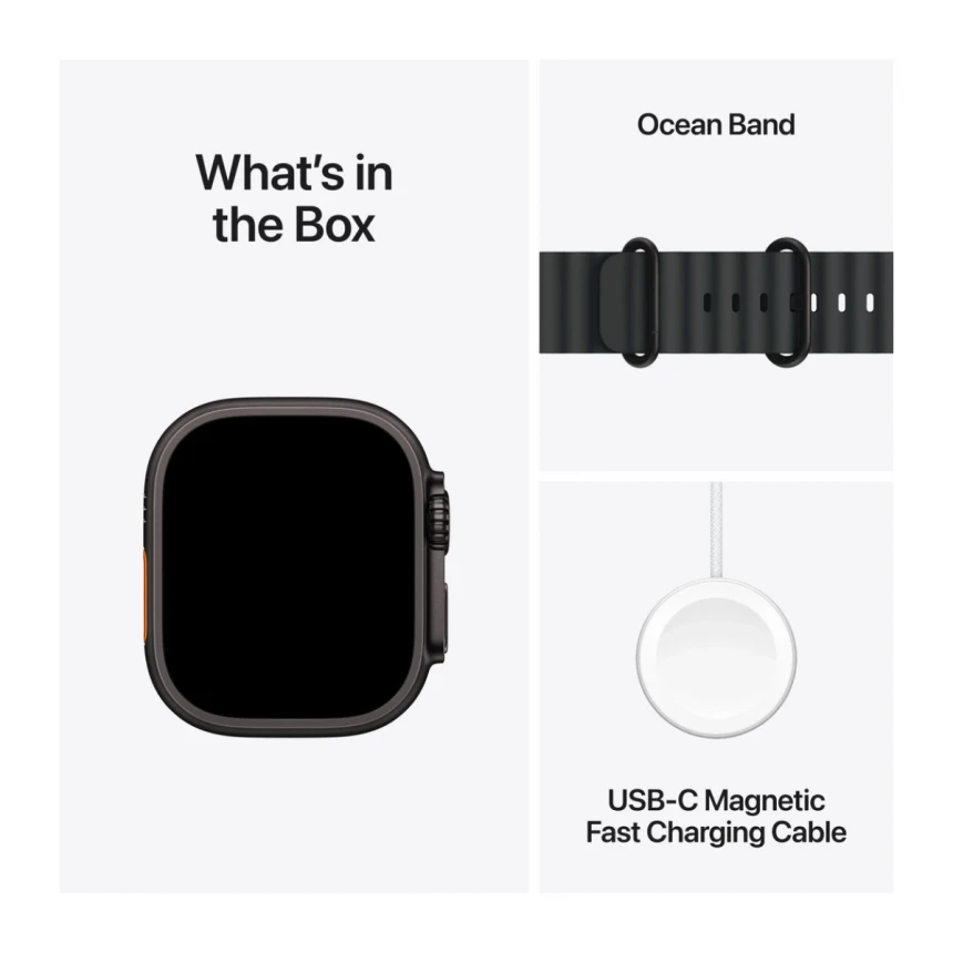 Apple Watch Ultra 2 GPS + Cellular 49mm Black Titanium Case with Black Ocean Band