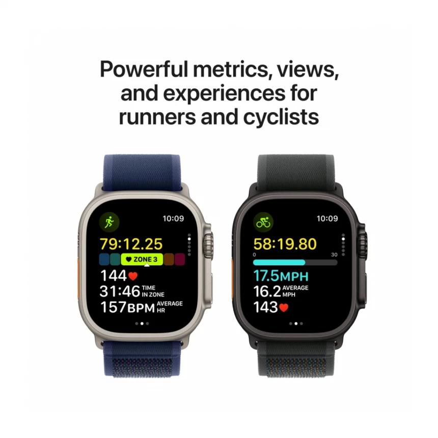 Apple Watch Ultra 2 GPS + Cellular 49mm Natural Titanium Case with Natural Titanium Milanese Loop - Medium