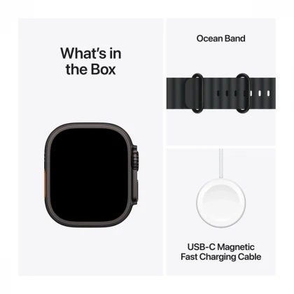 Apple Watch Ultra 2 GPS + Cellular 49mm Black Titanium Case with Black Ocean Band