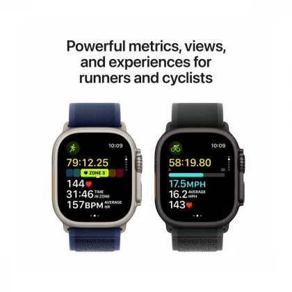 Apple Watch Ultra 2 GPS + Cellular 49mm Natural Titanium Case with Natural Titanium Milanese Loop - Large