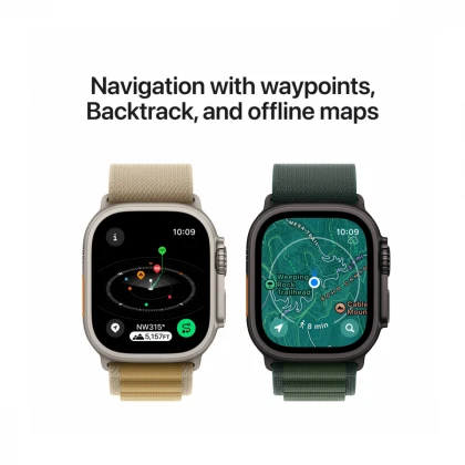 Apple Watch Ultra 2 GPS + Cellular 49mm Natural Titanium Case with Natural Titanium Milanese Loop - Large