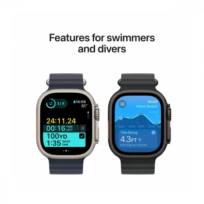 Apple Watch Ultra 2 GPS + Cellular 49mm Natural Titanium Case with Blue Trail Loop - M/L