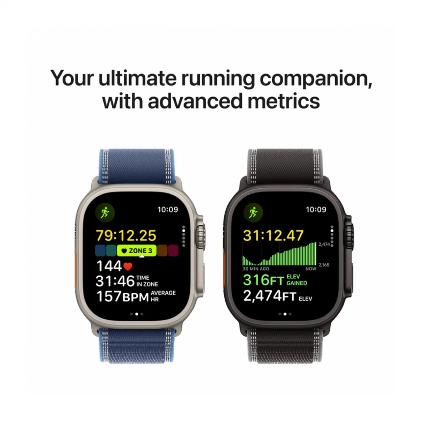 Apple Watch Ultra 3 GPS + Cellular 49mm Natural Titanium Case with Natural Titanium Milanese Loop - Small