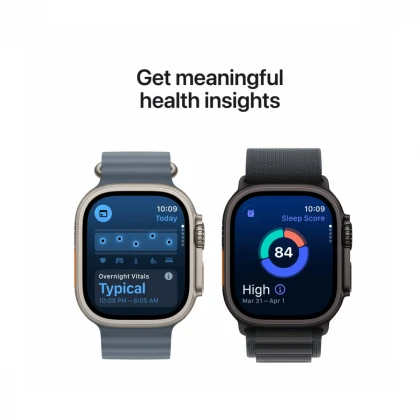 Apple Watch Ultra 3 GPS + Cellular 49mm Black Titanium Case with Black Titanium Milanese Loop - Small