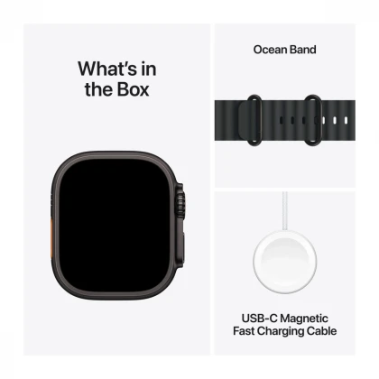 Apple Watch Ultra 3 GPS + Cellular 49mm Black Titanium Case with Black Ocean Band