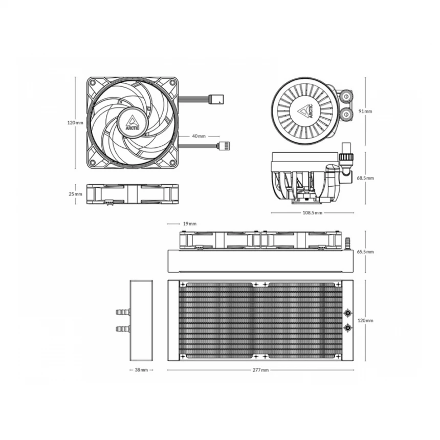 ARCTIC Liquid Freezer III 240 A-RGB White vodeno hlađenje (ACFRE00150A) 