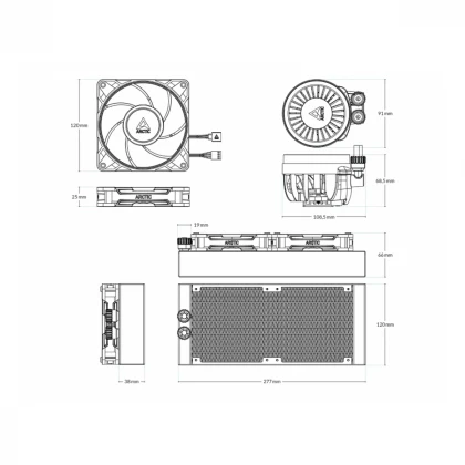 ARCTIC Liquid Freezer III Pro 240 A-RGB White vodeno hlađenje belo (ACFRE00186A) 