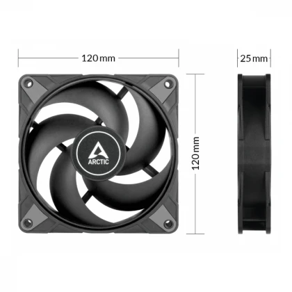 ARCTIC P12 120mm Max ventilator crni (ACFAN00280A) 