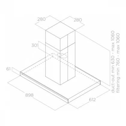 Aspirator ADELE IS @ BL MAT/A/90X60