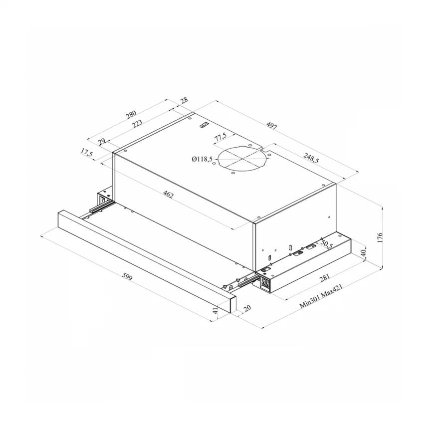 Aspirator PIO 650 W