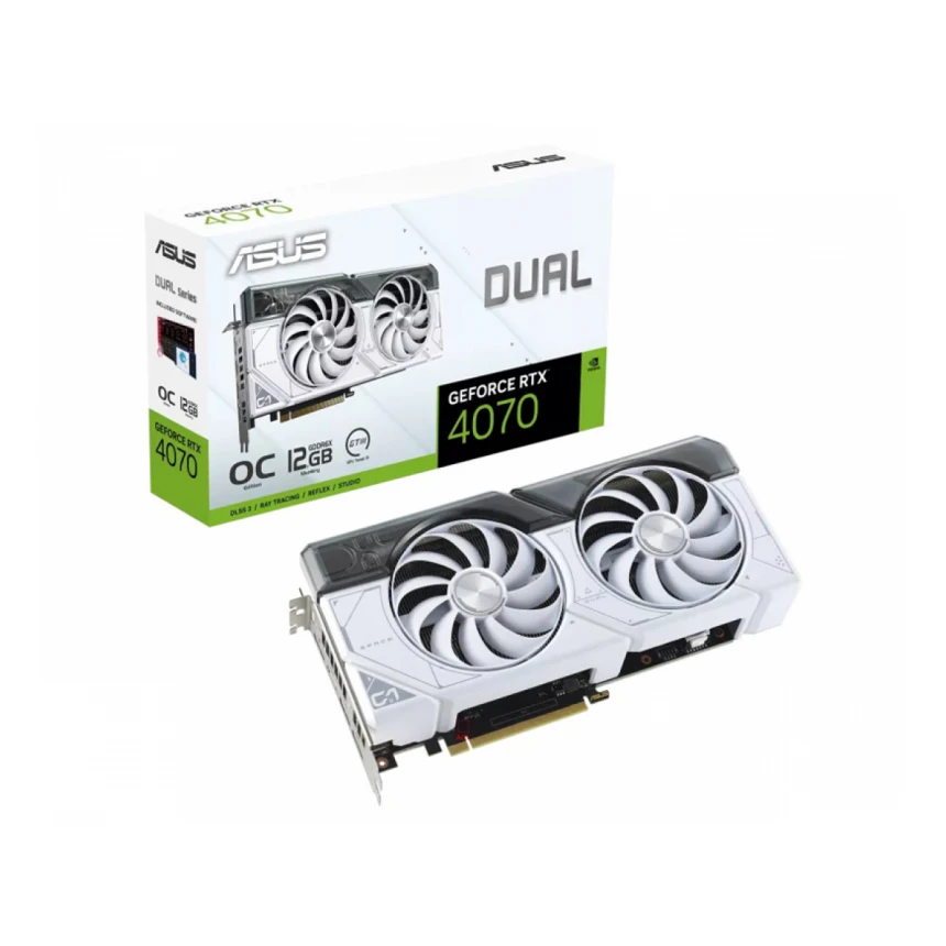 ASUS nVidia GeForce RTX 4070 12GB 192bit DUAL-RTX4070-O12G-WHITE grafička karta