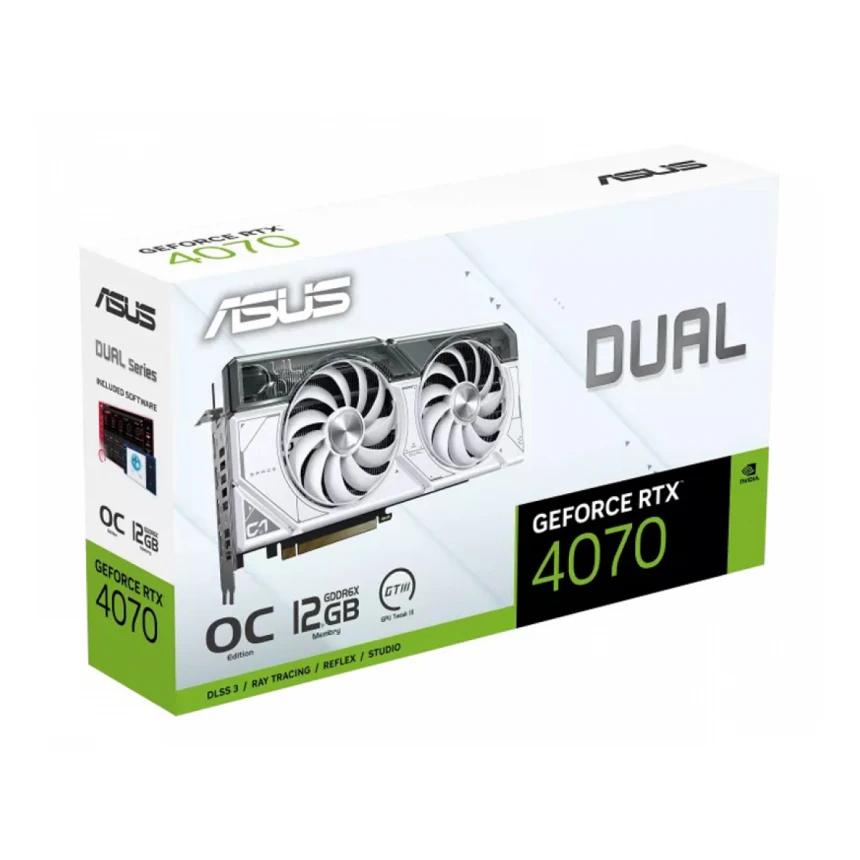 ASUS nVidia GeForce RTX 4070 12GB 192bit DUAL-RTX4070-O12G-WHITE grafička karta