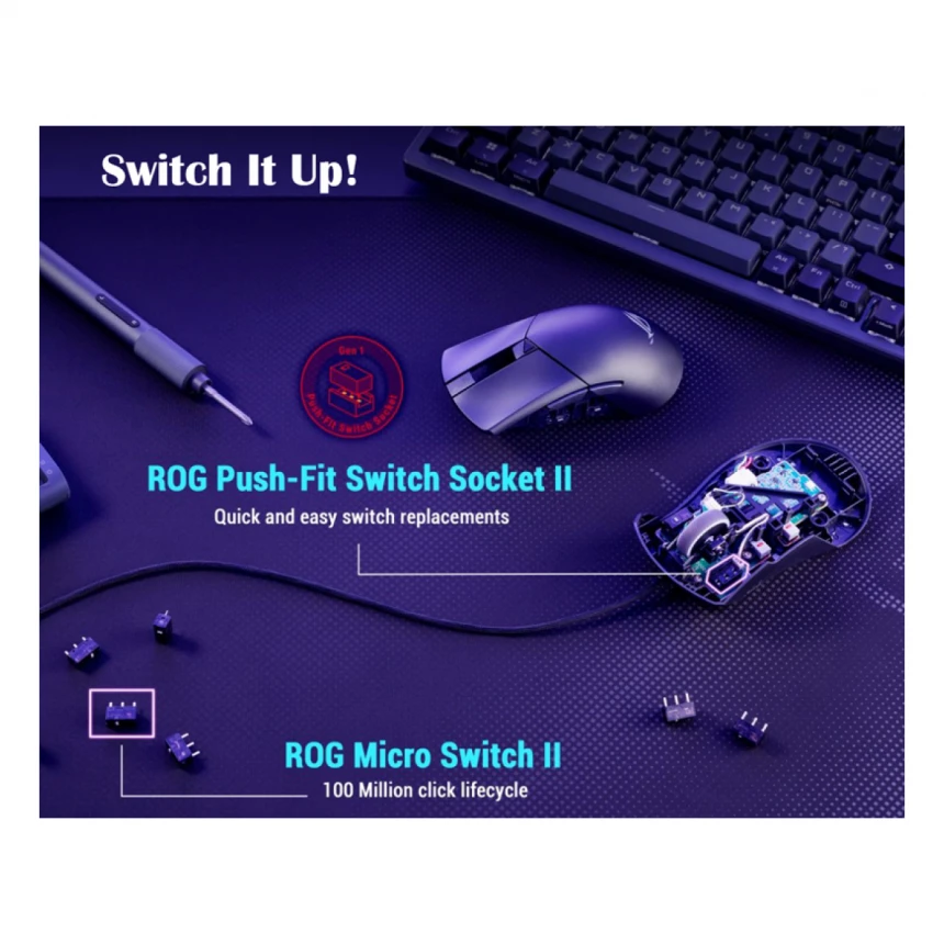 ASUS P523 ROG GLADIUS III CORE Gaming Optical USB crni miš