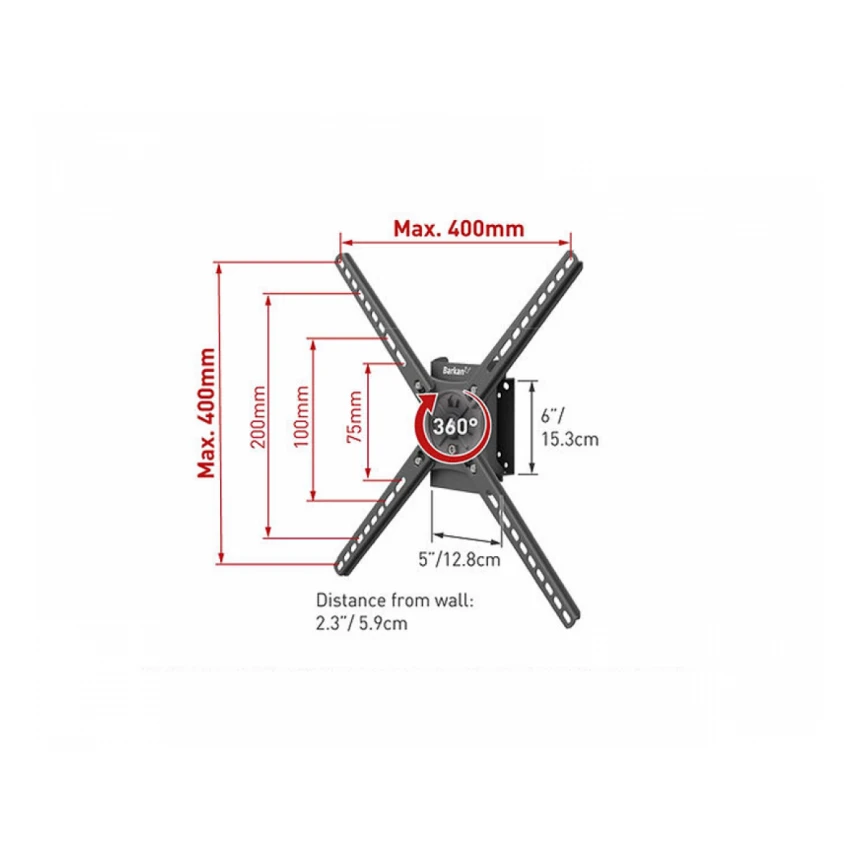 BARKAN BM300R LCD TV zglobni zidni nosač do 65 inča 