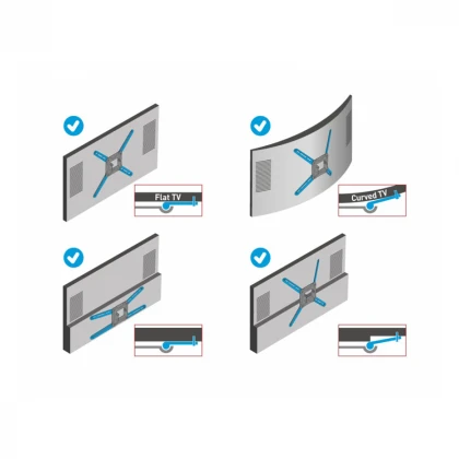 BARKAN BM343XLOD LCD TV zglobni zidni nosač do 65 inča sivi 