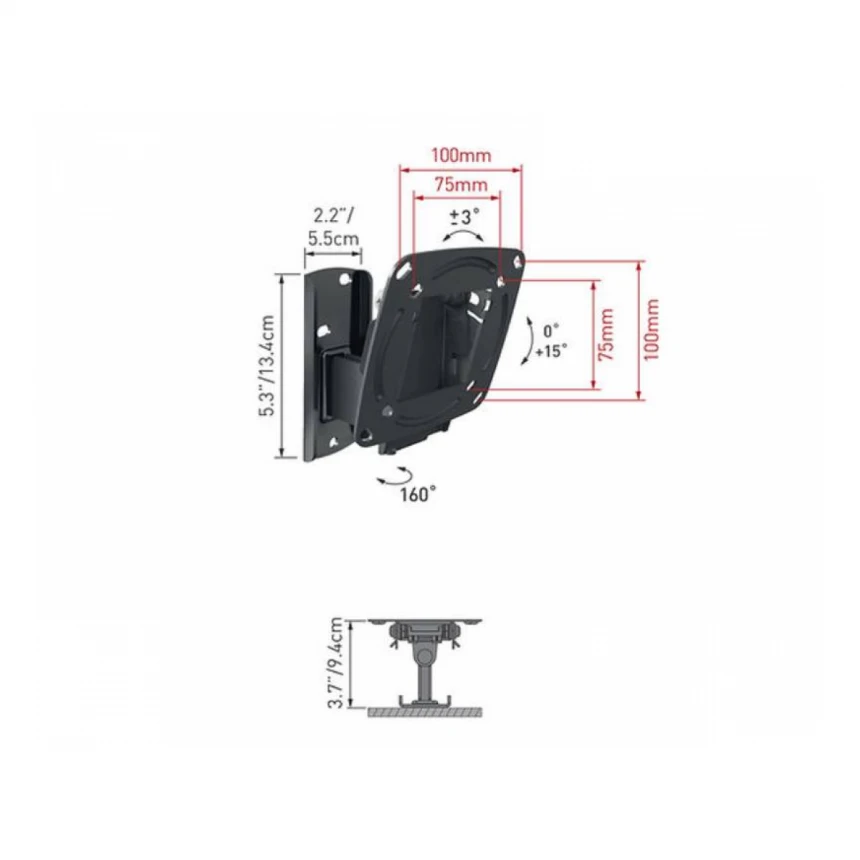 BARKAN E120.B LCD TV zidni nosač 13-29 inča 