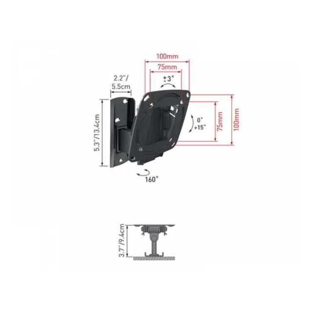 BARKAN E120.B LCD TV zidni nosač 13-29 inča 
