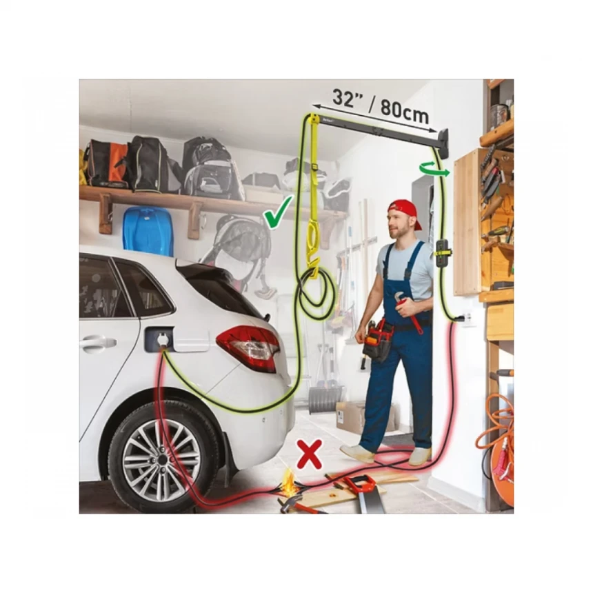 BARKAN EV80WM zidni nosač kabla za punjenje električnih vozila 80cm