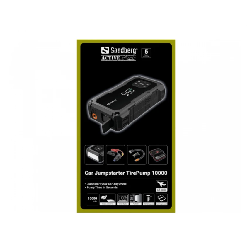 Baterijski kompresor/powerbank Sandberg 421-21 Jumpstarter 10000mAh/lampa
