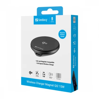 Bežični punjač Sandberg Maget 441-61 15W Qi2/MagSafe