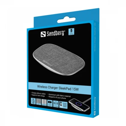 Bežični punjač Sandberg SleekPad 441-60 15W/Aluminium/USB-C
