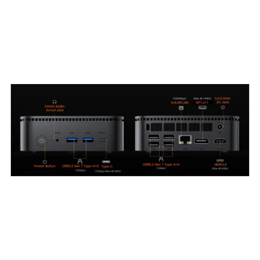 BlackView MP100 Pro i5-12450H/16GB/512GB/1xHDMI+1xDP/RJ45/BT/WiFI/W11P Black