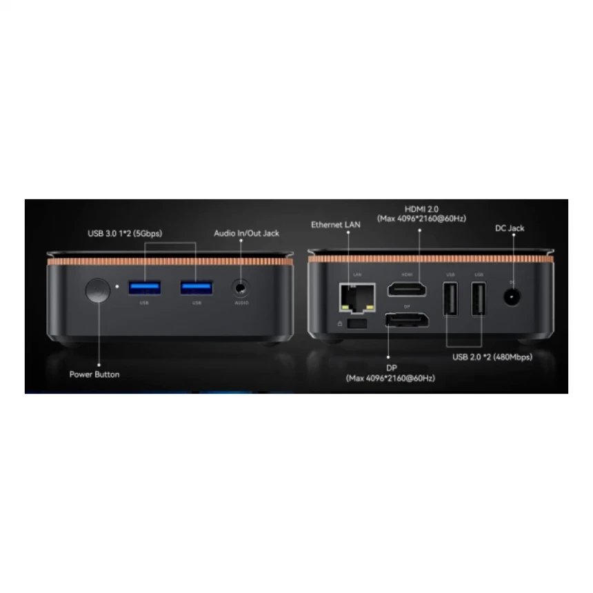 BlackView MP20 AMD R3 3300U/16GB/512GB/HDMI/2xUSB 3.0/1xRJ45/BT/WiFI/W11P Black