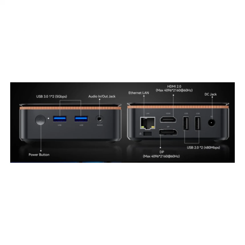 BlackView MP20 Intel N150/8GB/256GB/2xHDMI/2xUSB 3.0/1xRJ45/BT/WiFI/W11P Black