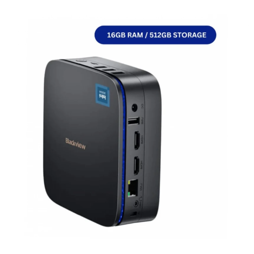 BlackView MP60 Intel N150/16GB/512GB/2xHDMI/2xUSB 3.0/1xRJ45/BT/WiFI/W11P Black