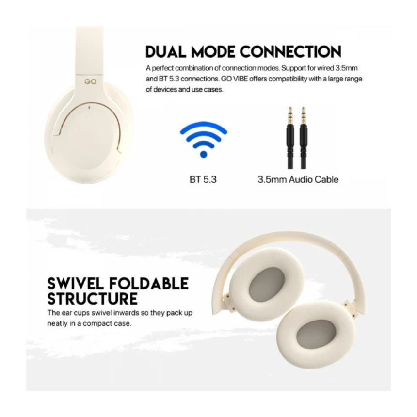 Bluetooth slušalice Fantech GO Vibe WH05 bež