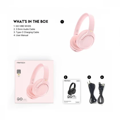 Bluetooth slušalice Fantech GO Vibe WH05 pink