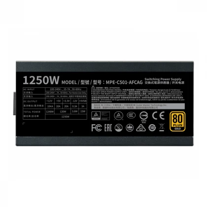 COOLER MASTER MWE Gold V2 1250W napajanje (MPE-C501-AFCAG-3EU) 10Y 