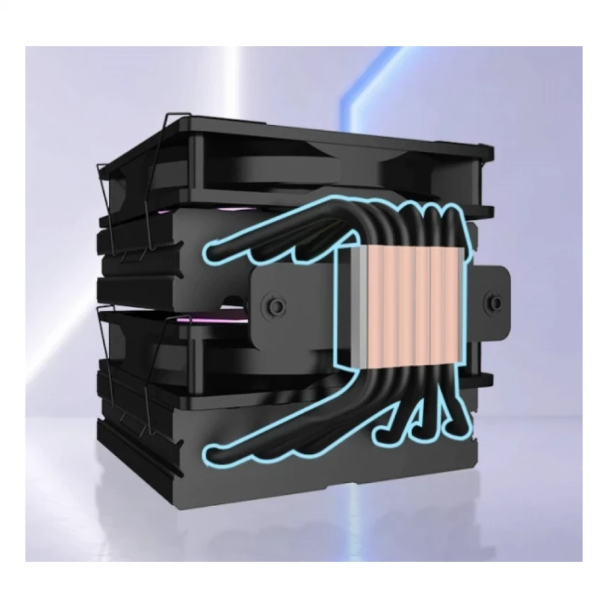 CPU hladnjak Raidmax AC1226B ARGB DualTower 2x120mm/250W TDP