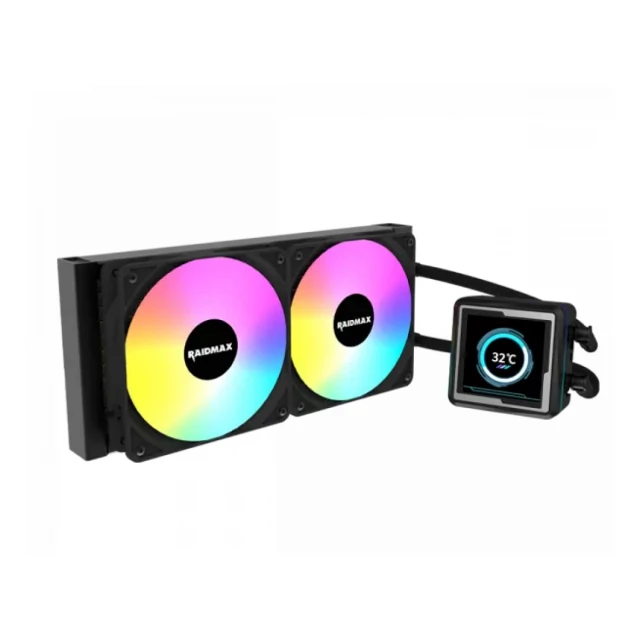 CPU hladnjak Raidmax INFINITA LM240 ARGB LCD 2.73" Black, LM240BK