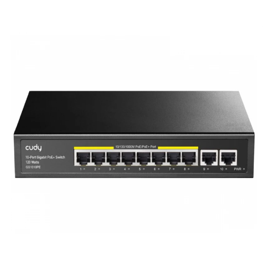 CUDY GS1010PE 10-Port Gigabit PoE+ Switch 