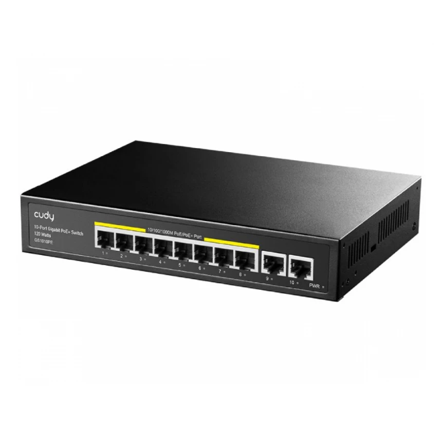 CUDY GS1010PE 10-Port Gigabit PoE+ Switch 
