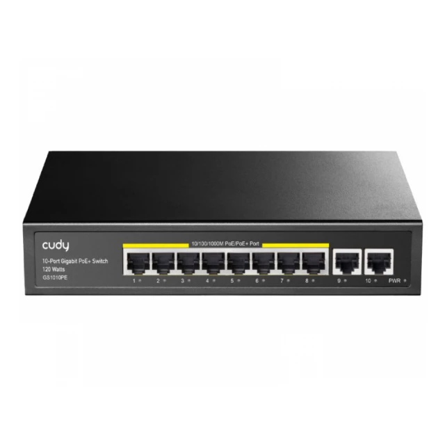 CUDY GS1010PE 10-Port Gigabit PoE+ Switch 